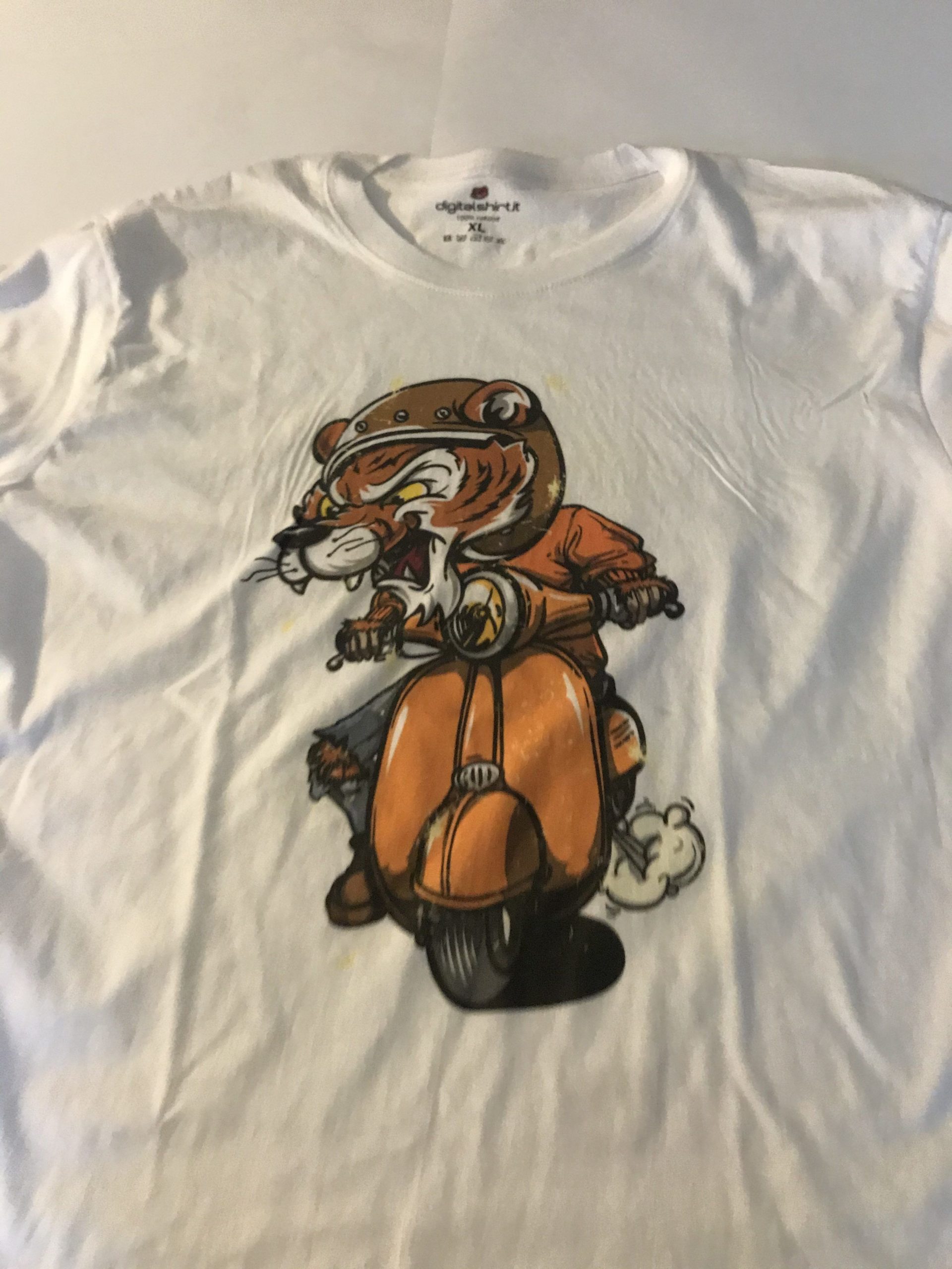 stampa tigre in moto