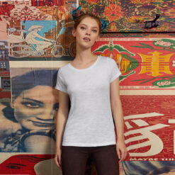 modella frontale Maglietta da Donna Slub