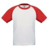 maglietta baseball bicolor rosso bianco| digitalshirt.it