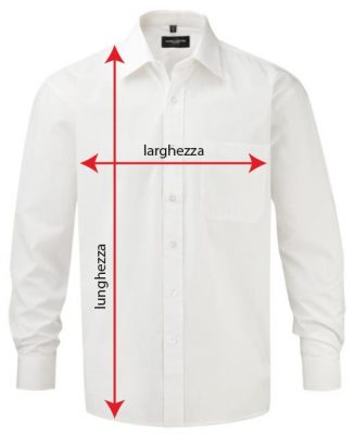 indicazione dimensioni camicia uomo