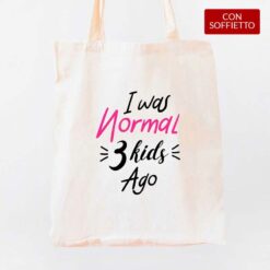 3 Kids Ago shopper personalizzata digitalshirt cotone organico