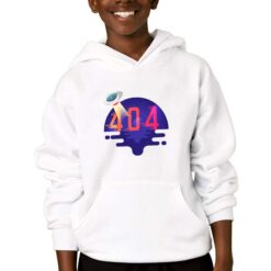 404 Not Found felpa con cappuccio personalizzata bambino digitalshirtbianco