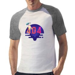 404 Not Found t-shirt bicolor personalizzata uomo digitalshirt grigia