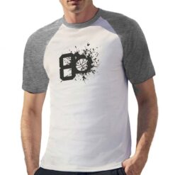 80 Basket t-shirt bicolor personalizzata uomo digitalshirt grigia