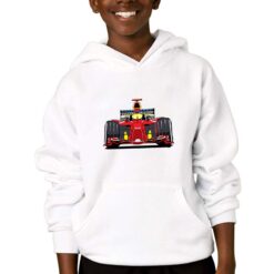 F1 felpa con cappuccio personalizzata bambino digitalshirtbianco