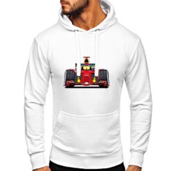 F1 felpa con cappuccio personalizzata uomo digitalshirt bianca