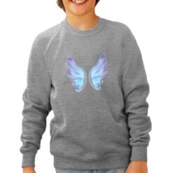 Ali Pastello  felpa senza cappuccio personalizzata bambino digitalshirt grigia