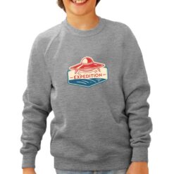 Alien Expedition felpa senza cappuccio personalizzata bambino digitalshirt grigia