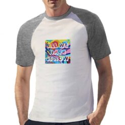 All we have t-shirt bicolor personalizzata uomo digitalshirt grigia