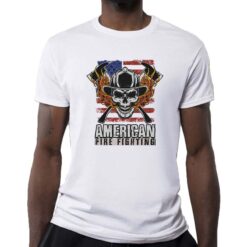 America Fire t-shirt personalizzata uomo digitalshirt bianca