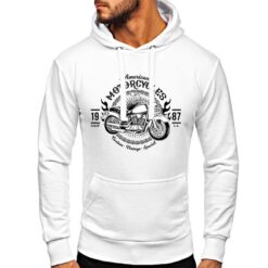 American Harley felpa con cappuccio personalizzata uomo digitalshirt bianca