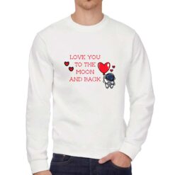 Amore Spaziale felpa senza cappuccio personalizzata uomo digitalshirt bianca