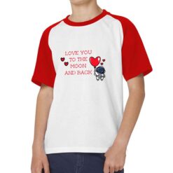 Amore Spaziale t-shirt bicolor personalizzata bambino digitalshirt rossa