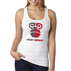 Angry monkey canottiera personalizzata donna digitalshirt bianca