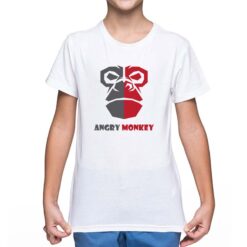Angry monkey t-shirt personalizzata bambino digitalshirt bianca