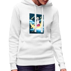 Anime Spazio felpa con cappuccio personalizzata donna digitalshirt bianca.jpg