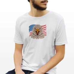 Aquila America t-shirt personalizzata uomo digitalshirt bianca