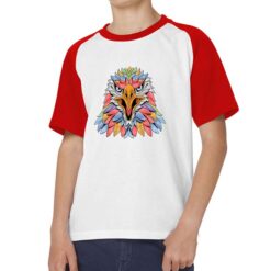 Acquila Colorata t-shirt bicolor personalizzata bambino digitalshirt rossa