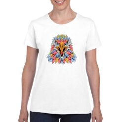 Acquila Colorata t-shirt personalizzata donna digitalshirt bianco