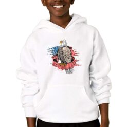 Aquila felpa con cappuccio personalizzata bambino digitalshirtbianco