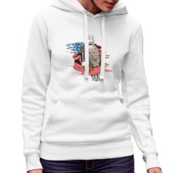 Aquila felpa con cappuccio personalizzata donna digitalshirt bianca.jpg