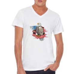 Aquila t-shirt scollo a v personalizzata uomo digitalshirt bianca