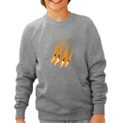 Artiglio felpa senza cappuccio personalizzata bambino digitalshirt grigia