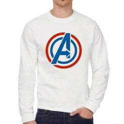 Avengers felpa senza cappuccio personalizzata uomo digitalshirt bianca