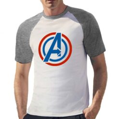 Avengers t-shirt bicolor personalizzata uomo digitalshirt grigia