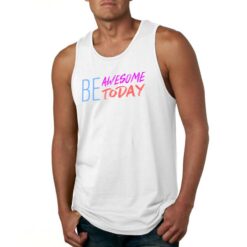 Be Awersome canotta personalizzata uomo digitalshirt bianca