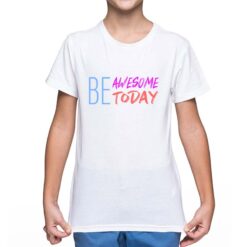 Be Awersome t-shirt personalizzata bambino digitalshirt bianca