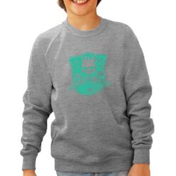 Bad Bones Crew felpa senza cappuccio personalizzata bambino digitalshirt grigia
