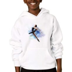 Ballerina Spennellata felpa con cappuccio personalizzata bambino digitalshirtbianco