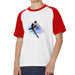 Ballerina Spennellata t-shirt bicolor personalizzata bambino digitalshirt rossa