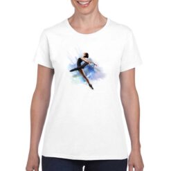 Ballerina Spennellata t-shirt personalizzata donna digitalshirt bianco