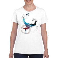 Ballerino Spennellata t-shirt personalizzata donna digitalshirt bianco