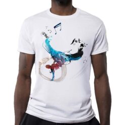 Ballerino Spennellata t-shirt personalizzata uomo digitalshirt bianca