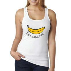 Banana canottiera personalizzata donna digitalshirt bianca