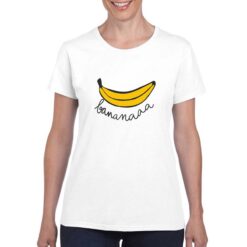 Banana t-shirt personalizzata donna digitalshirt bianco