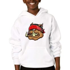 Bandana Cinghiale felpa con cappuccio personalizzata bambino digitalshirtbianco