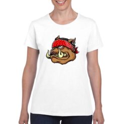 Bandana Cinghiale t-shirt personalizzata donna digitalshirt bianco