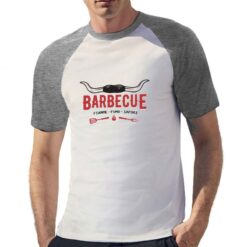 Barbecue t-shirt bicolor personalizzata uomo digitalshirt grigia