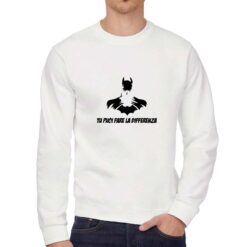 Batman felpa senza cappuccio personalizzata uomo digitalshirt bianca