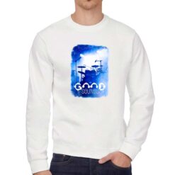 Batteria felpa senza cappuccio personalizzata uomo digitalshirt bianca