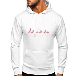 Battido Cardiaco felpa con cappuccio personalizzata uomo digitalshirt bianca
