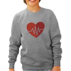 Battido Flat felpa senza cappuccio personalizzata bambino digitalshirt grigia