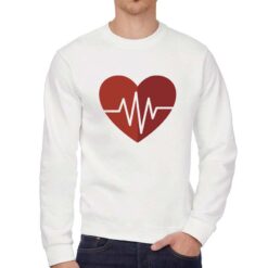 Battido Flat felpa senza cappuccio personalizzata uomo digitalshirt bianca