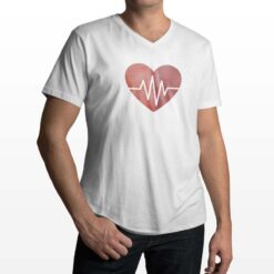 Battido Flat t-shirt scollo a v personalizzata uomo digitalshirt bianca