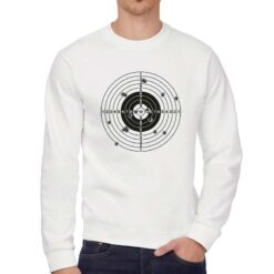 Bersaglio felpa senza cappuccio personalizzata uomo digitalshirt bianca