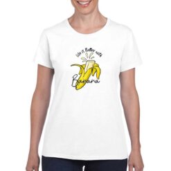 Better With Banana t-shirt personalizzata donna digitalshirt bianco